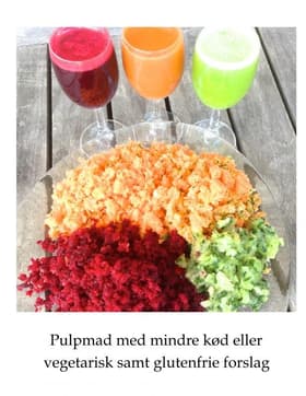 Pulpmad med mindre kød eller vegetarisk samt glutenfrie forslag af Anette Axelsen