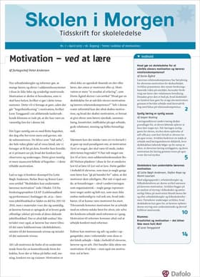 Skolen i Morgen. Nr. 7. April 2015. 18. årgang. Tema: Ledelse af motivation af Dorte Ågård