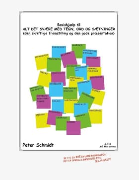 Basishjælp til ALT DET SVÆRE MED TEGN, ORD OG SÆTNINGER af Peter Schmidt